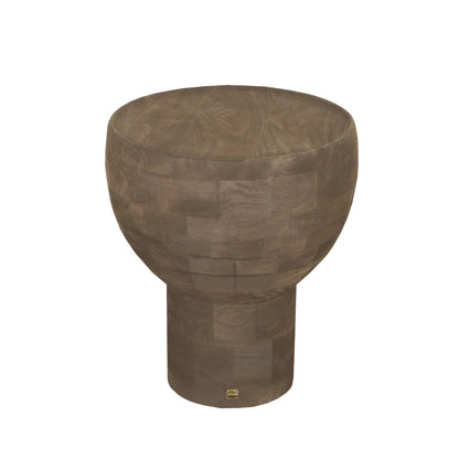 Bijzettafel Erno Bruin Mango Hout Op Voet Rond PTMD