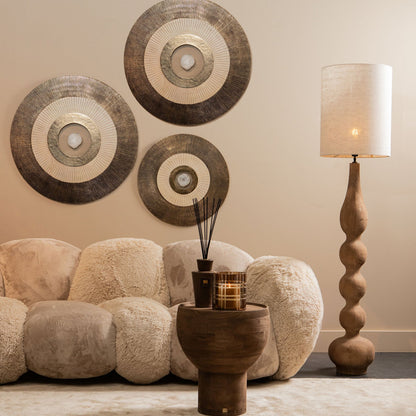 Vloerlamp Altus Naturel Mango Hout Smooth Rond PTMD