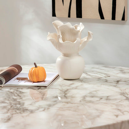 Elleen Cream Ceramic Organic Shaped Vaas PTMD