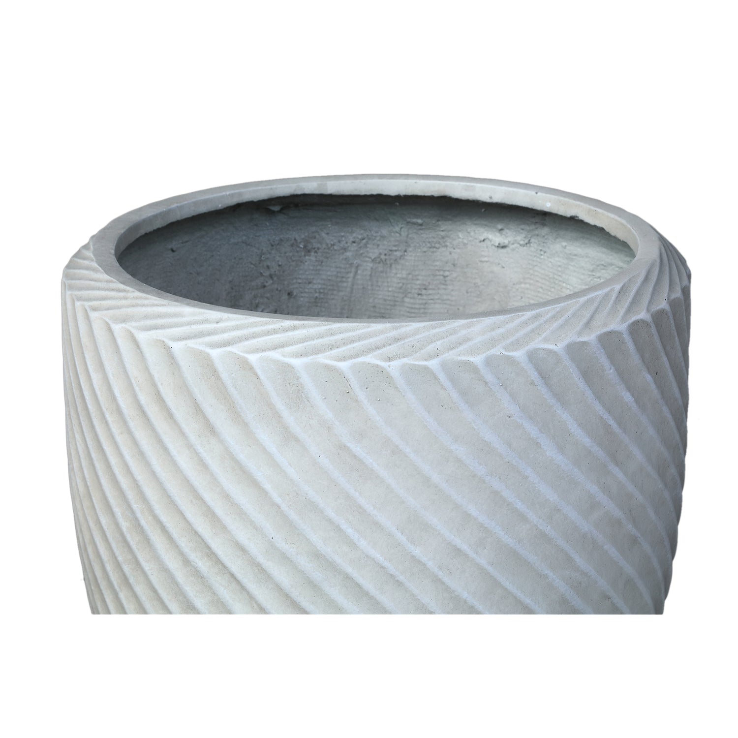Nikol Beige GRC Wave Pattern Pot Round Low SV3 PTMD