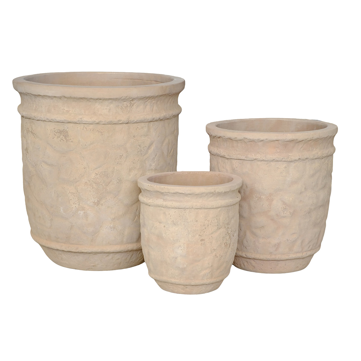 Terracotta Bloempotten Kendra Set van 3 PTMD