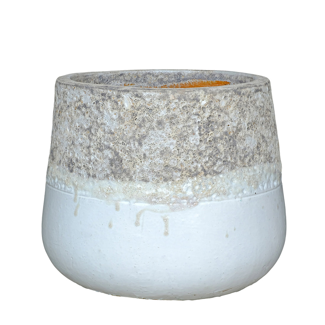 Bloempot Lenz Keramiek Met Structuur Wit Medium PTMD