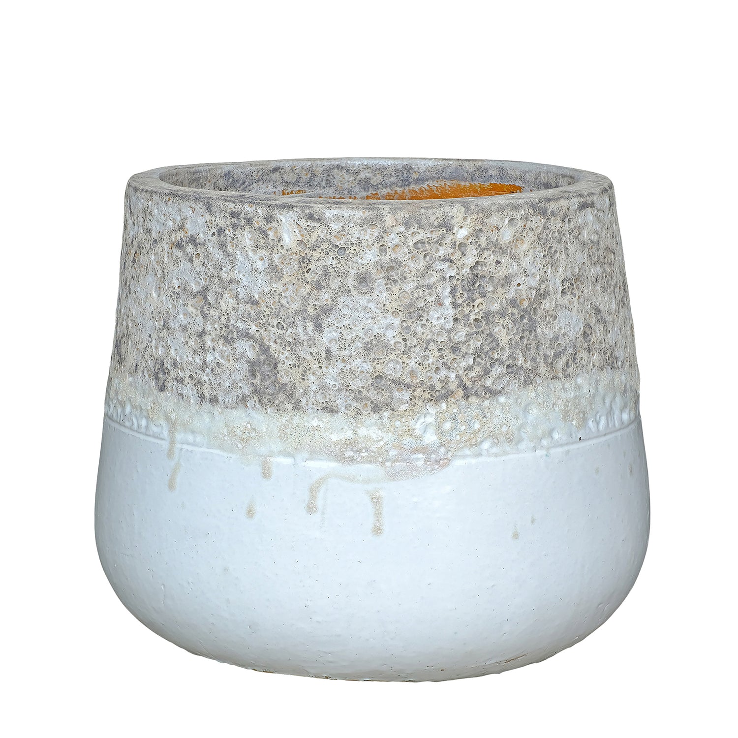 Bloempot Lenz Keramiek Met Structuur Wit Medium PTMD