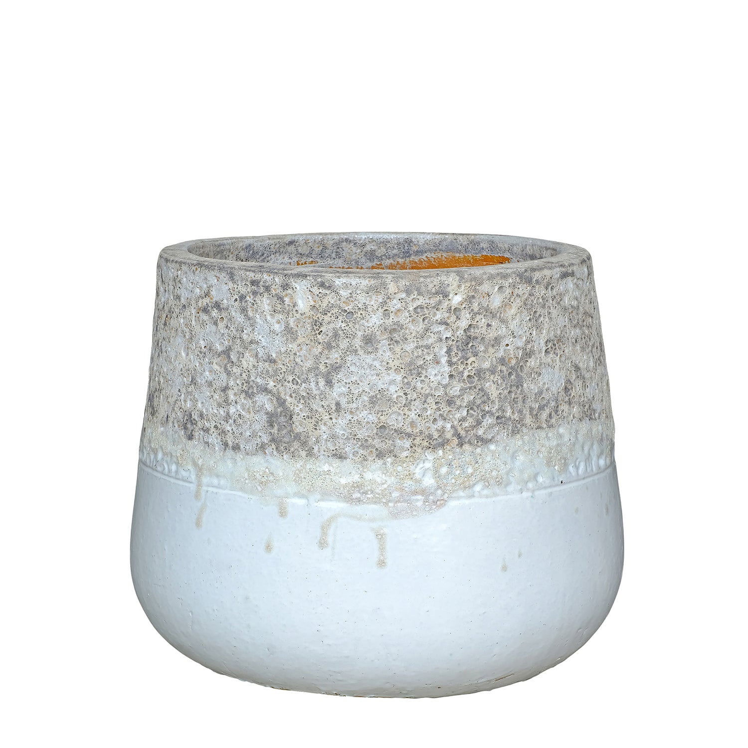 Bloempot Lenz Keramiek Met Structuur Wit Small PTMD