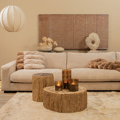 Seline Bronze MDF Wavy Stripe Layer Wall Panel L PTMD