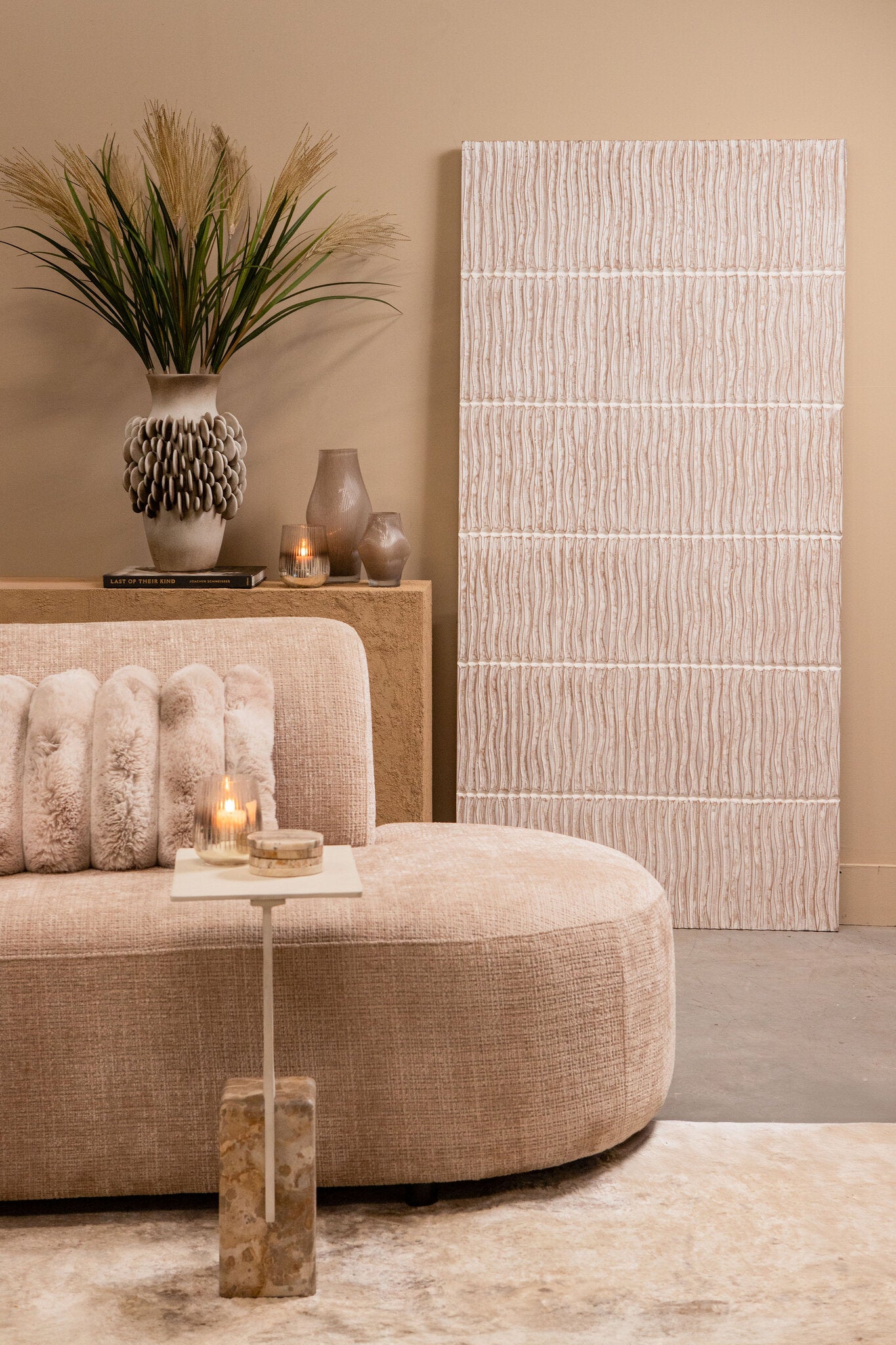 Wandpaneel Seline Wit MDF Golvend Groot PTMD