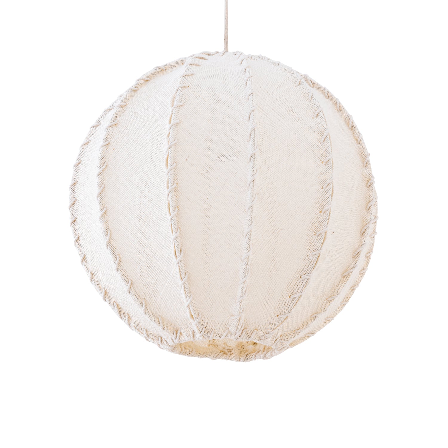 Hanglamp Myka Creme Jute Hanging Bolvorm Small PTMD