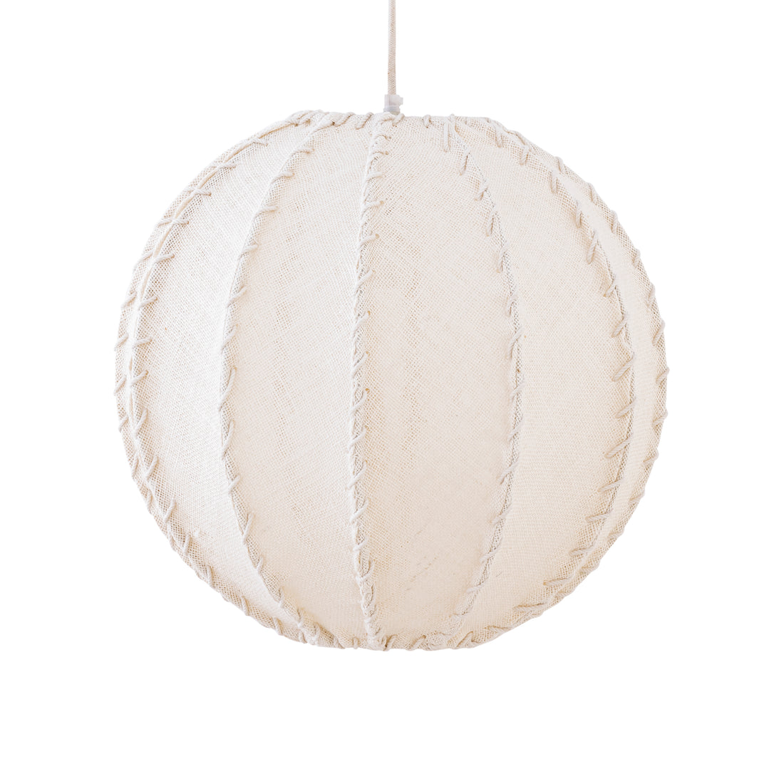 Hanglamp Myka Creme Jute Hanging Bolvorm Small PTMD