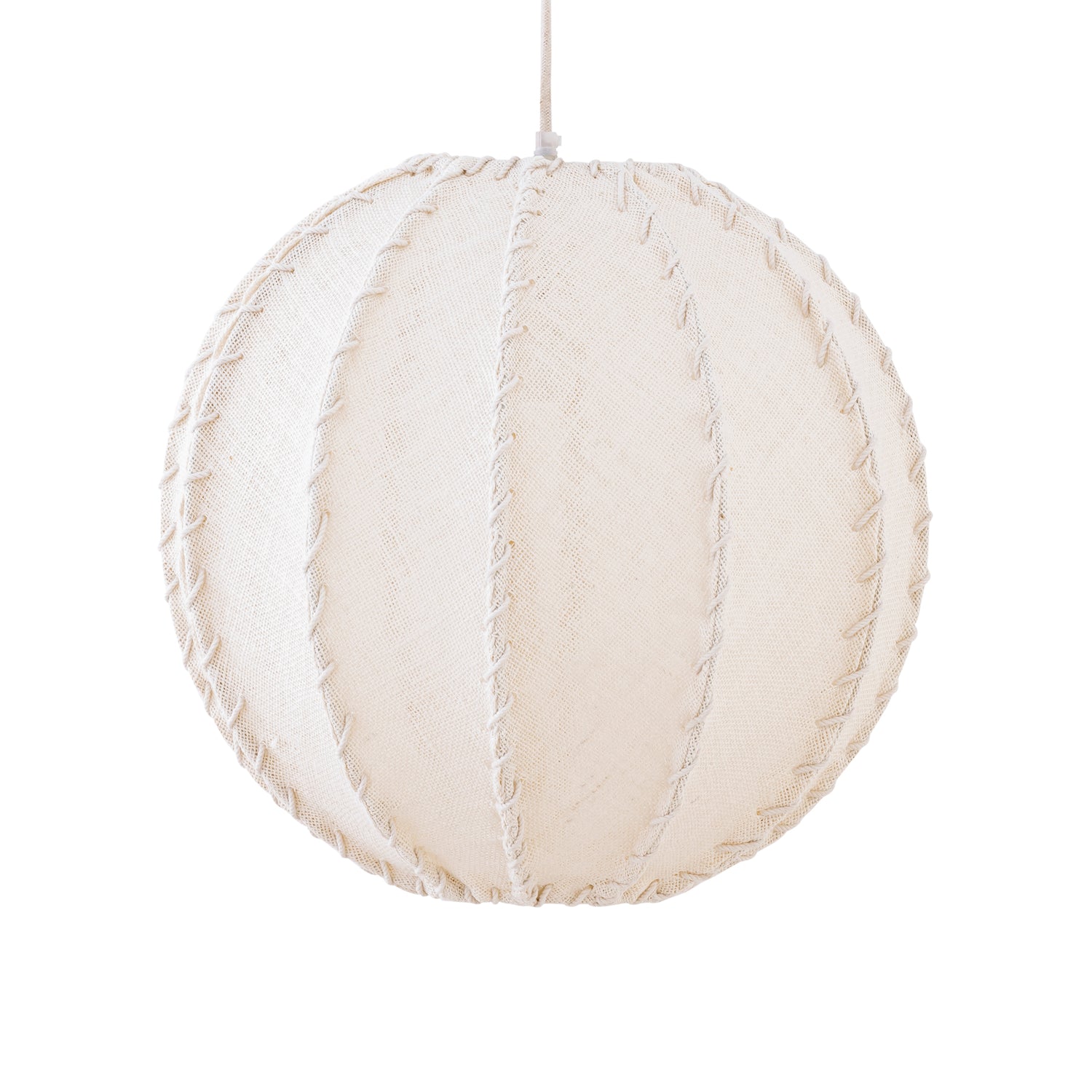 Hanglamp Myka Creme Jute Hanging Bolvorm Small PTMD