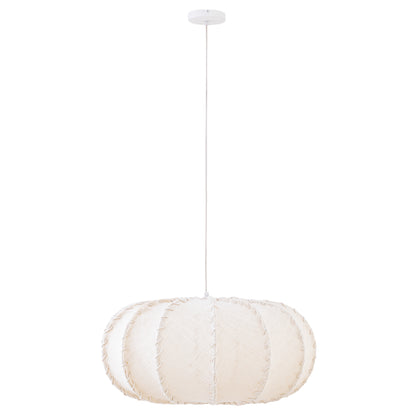 Hanglamp Myka Creme Jute Plat Rond Large PTMD