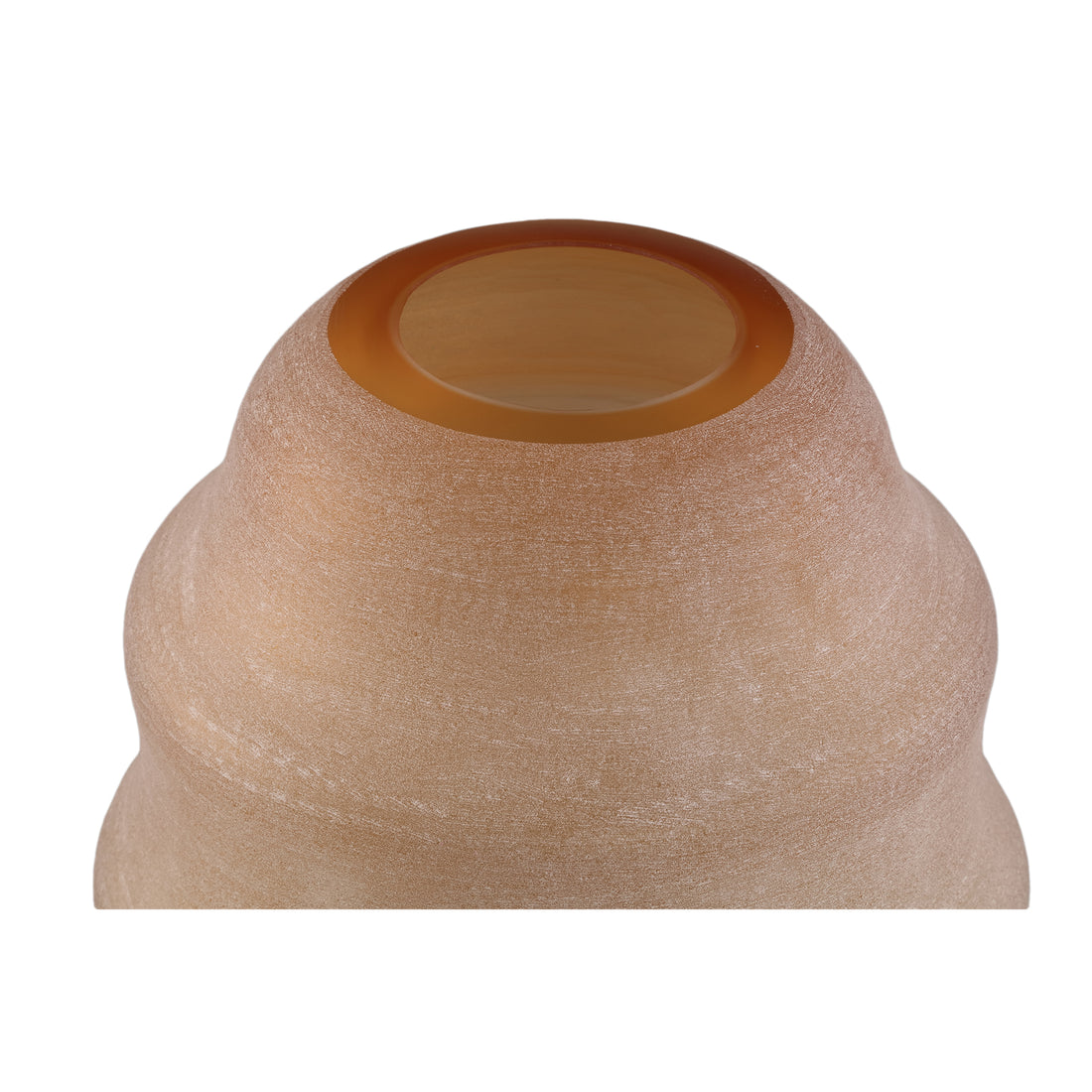 Elladie Amber Round Glass Layered Vase High PTMD