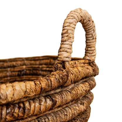 Almir Natural Seagrass Basket Set Of 3 Round PTMD