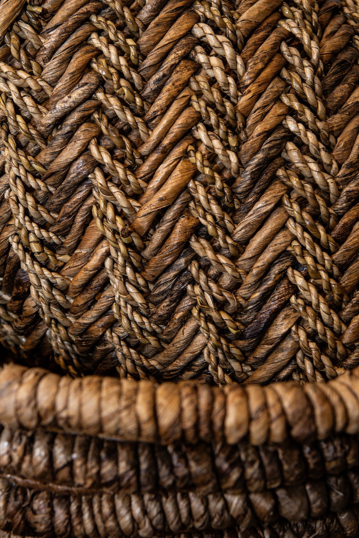 Almir Natural Seagrass Basket Set Of 3 Round PTMD