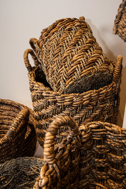 Keili Natural Seagrass Basket Set Of 3 Rectangle PTMD