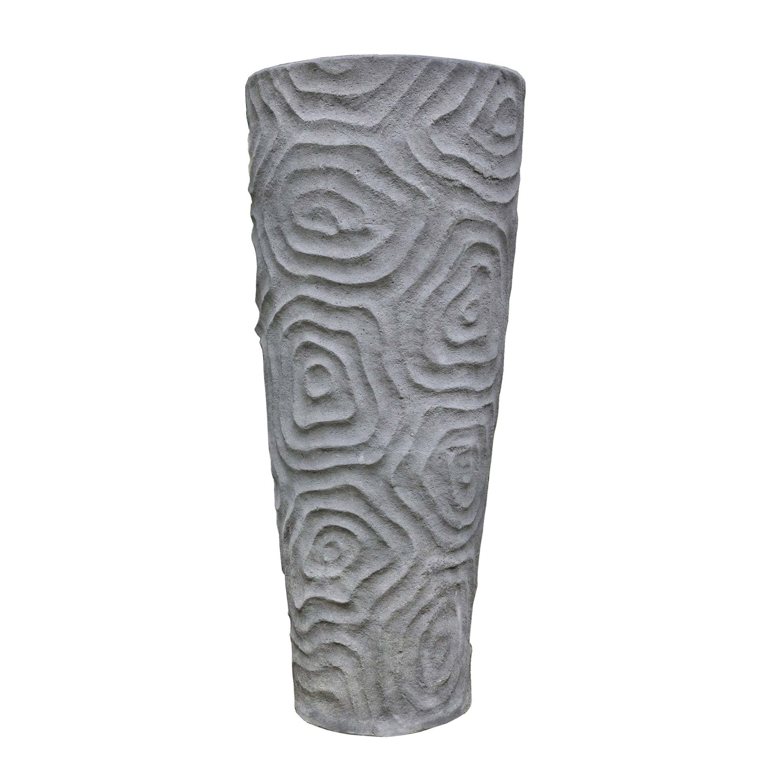 Beth Grey cement extreem big pot organic pattern L PTMD