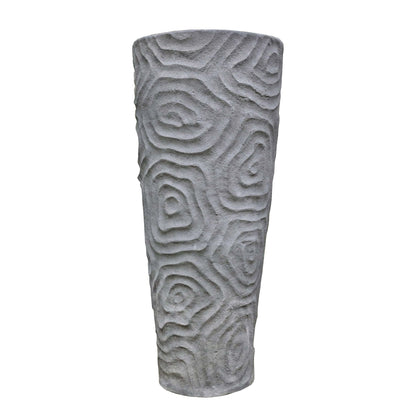 Beth Grey cement extreem big pot organic pattern L PTMD