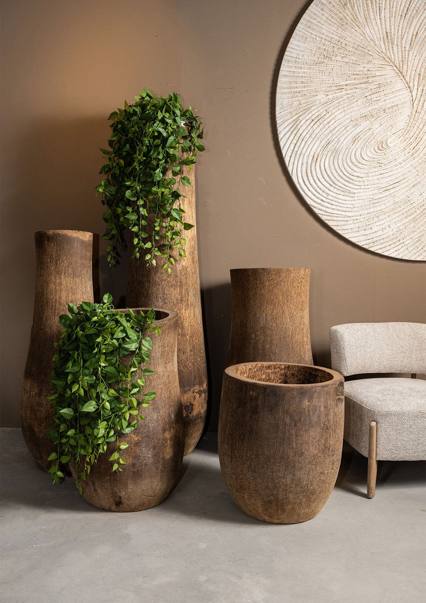 Palmhout Pot Jamez Luxe Extra Small Ø50x60cm PTMD