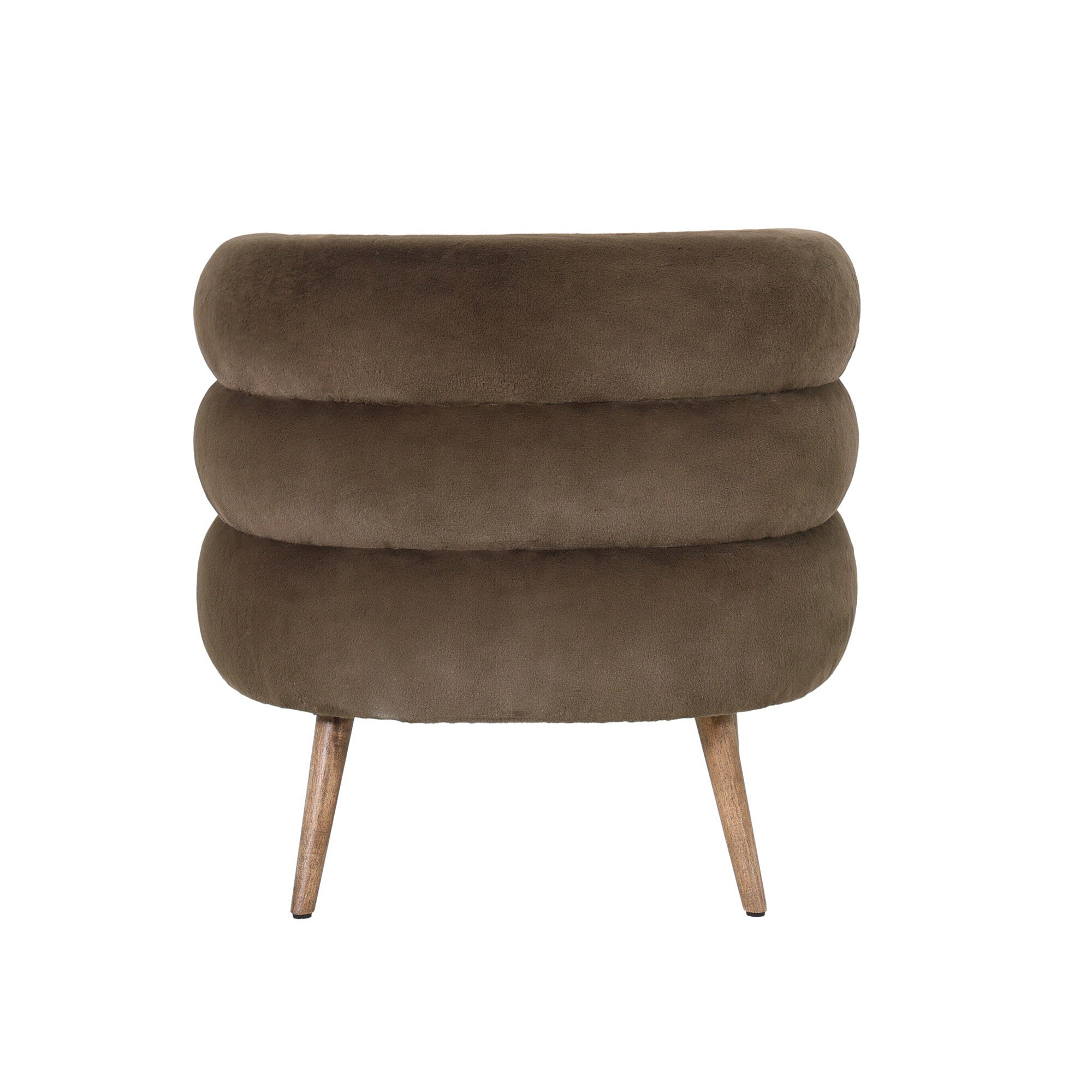 Nelly Dark Brown Fabric Fur Fauteuil PTMD