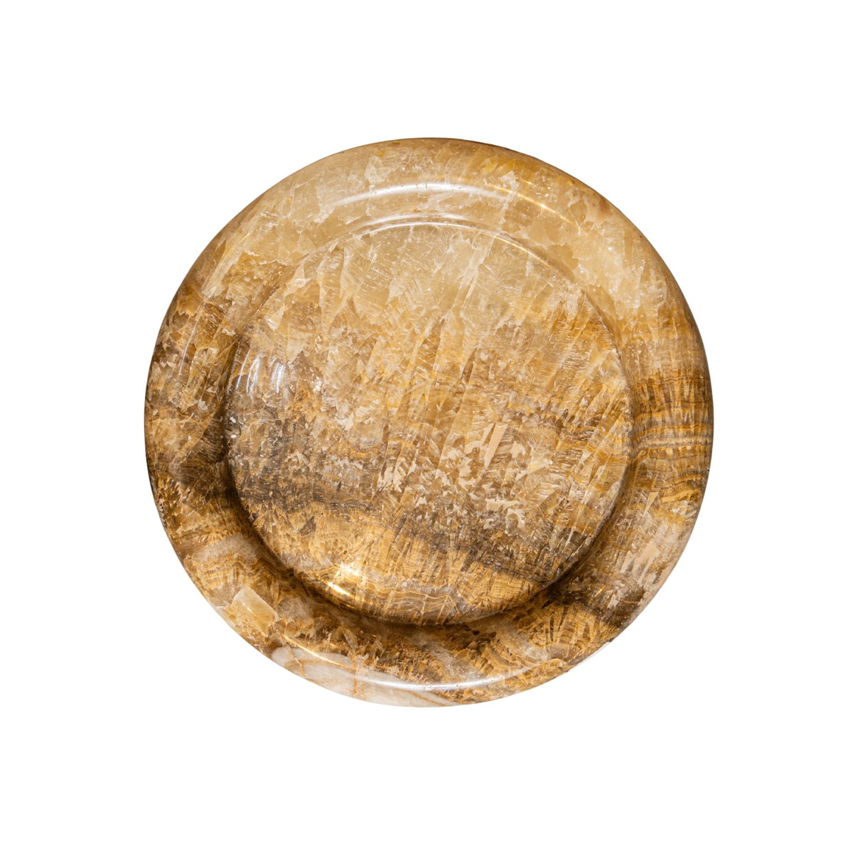 Jiren Onyx Honey Round Plate With Thick Border L PTMD