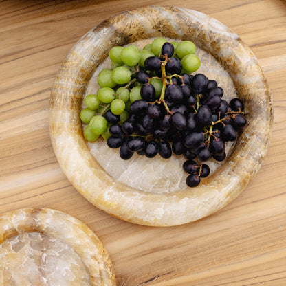 Jiren Onyx Honey Round Plate With Thick Border L PTMD