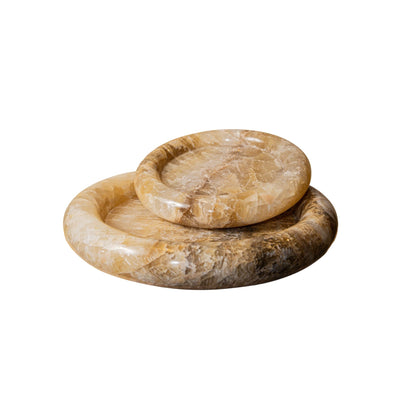 Jiren Onyx Honey Round Plate With Thick Border L PTMD