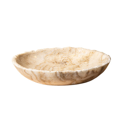 Draya Onyx White Organic Round Shaped Bowl Big PTMD