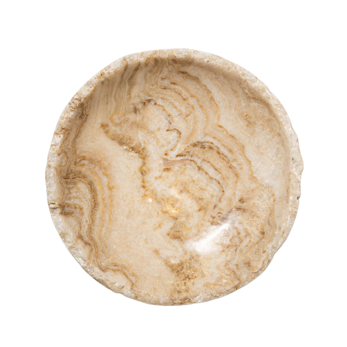 Draya Onyx White Organic Round Shaped Bowl Big PTMD