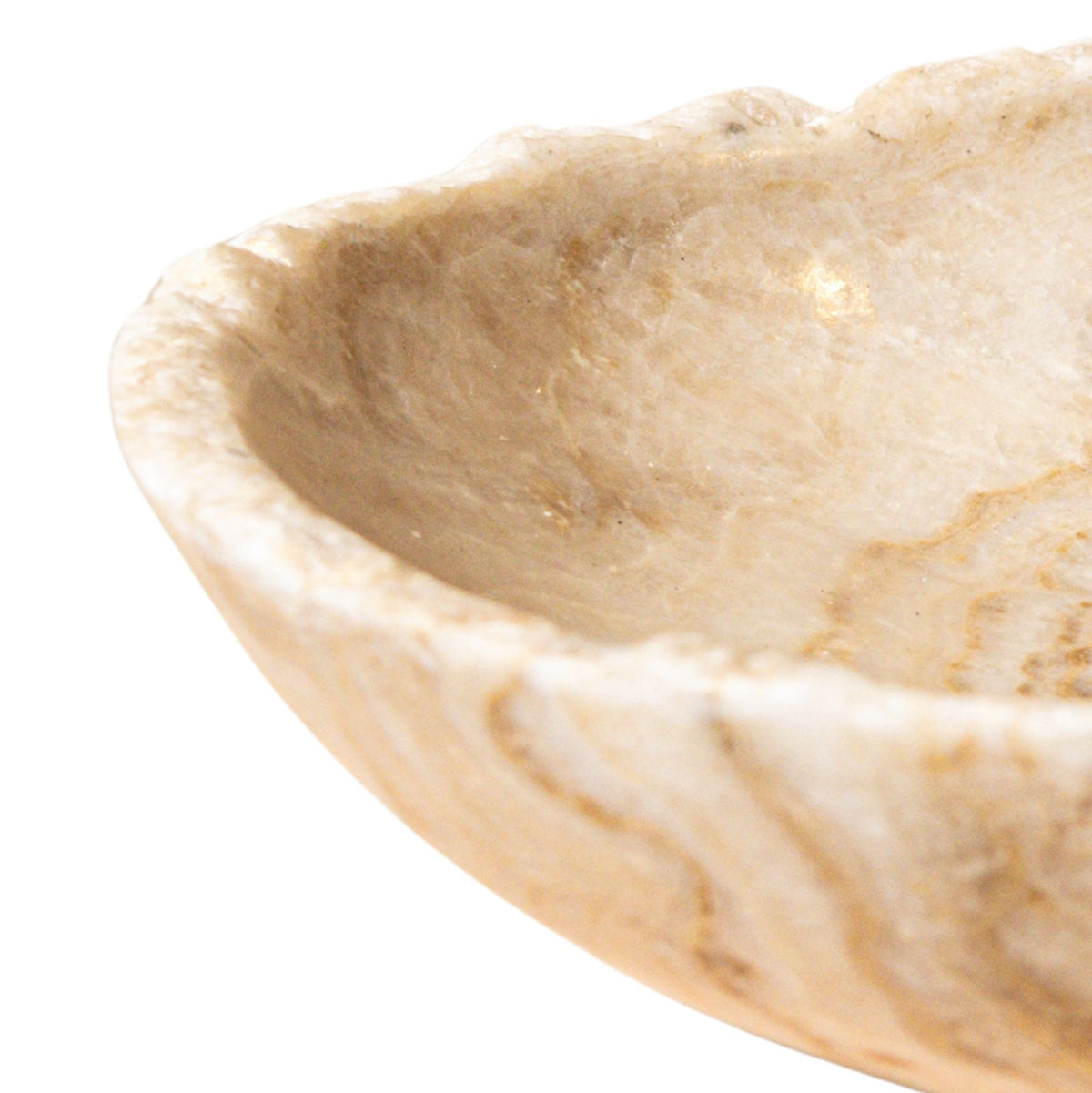 Draya Onyx White Organic Round Shaped Bowl Big PTMD