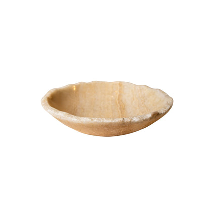 Draya Onyx White Organic Round Shaped Bowl Small PTMD