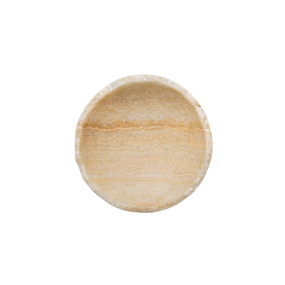Draya Onyx White Organic Round Shaped Bowl Small PTMD