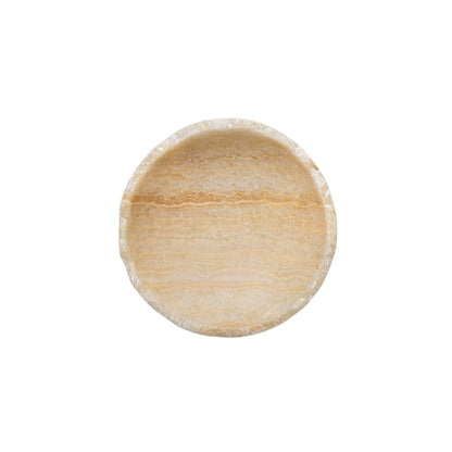 Draya Onyx White Organic Round Shaped Bowl Small PTMD