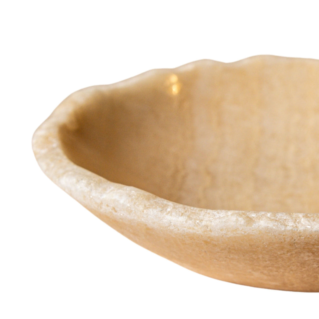 Draya Onyx White Organic Round Shaped Bowl Small PTMD