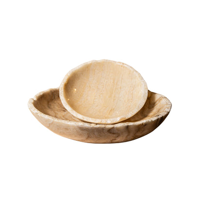Draya Onyx White Organic Round Shaped Bowl Small PTMD