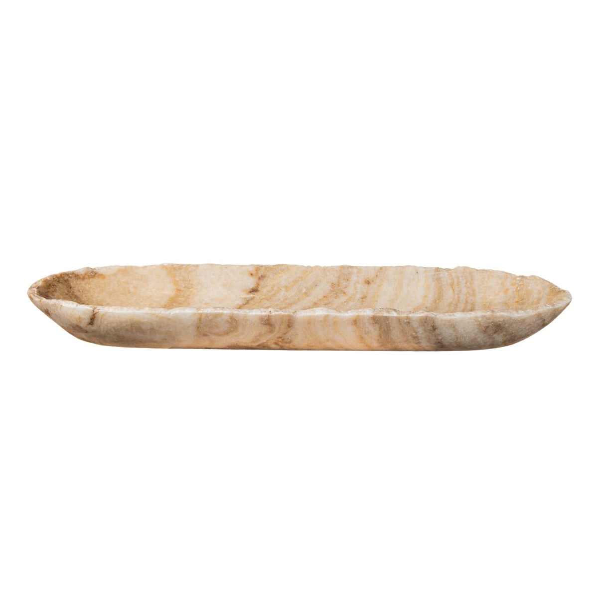 Draya Onyx White Organic Oval Shaped Bowl Big PTMD