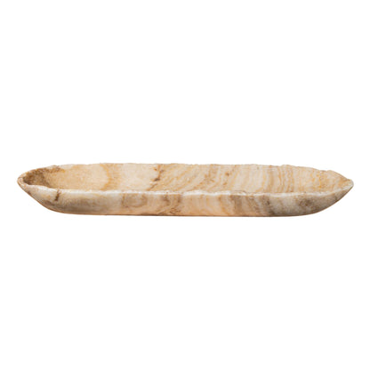 Draya Onyx White Organic Oval Shaped Bowl Big PTMD
