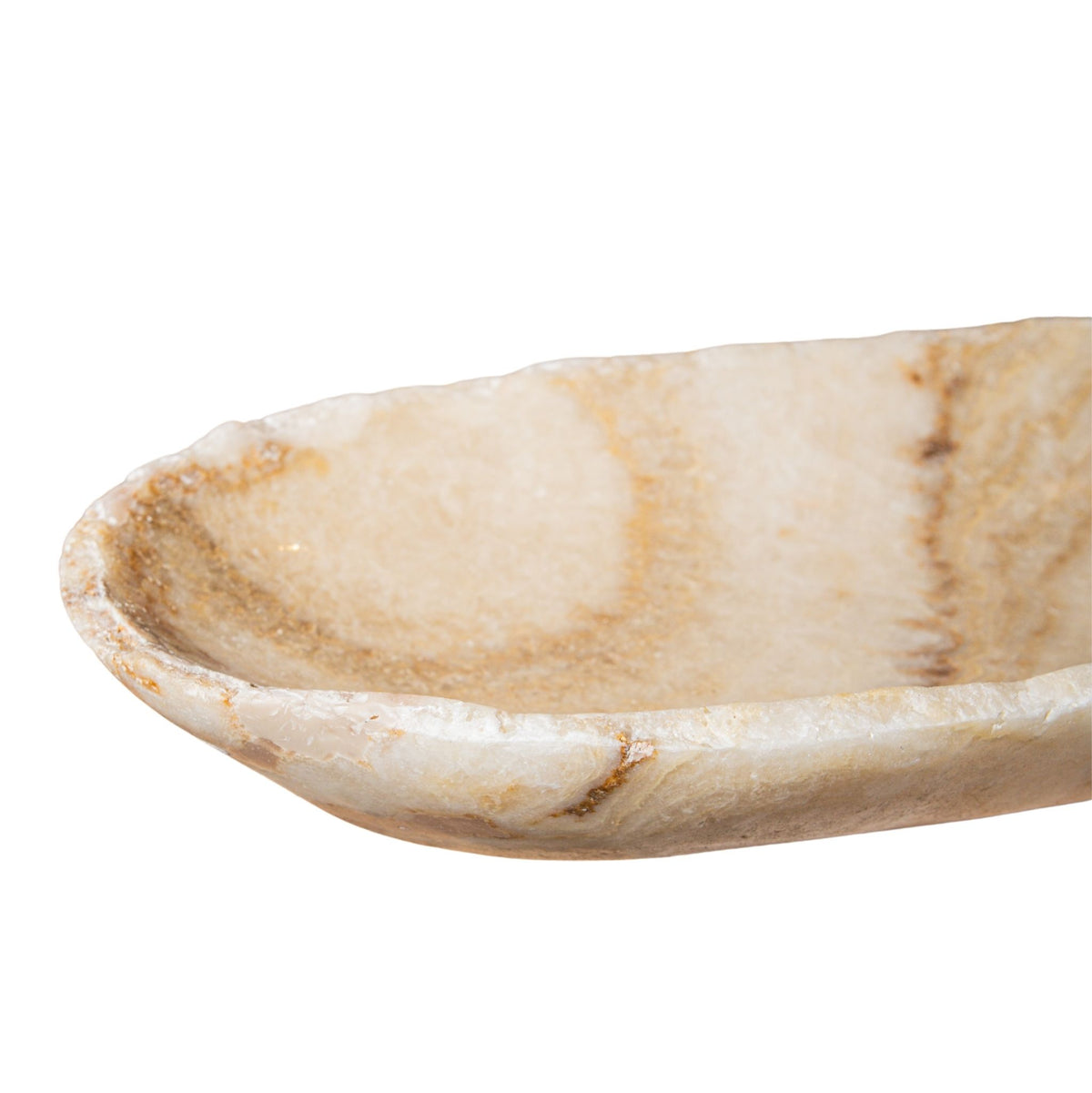 Draya Onyx White Organic Oval Shaped Bowl Big PTMD