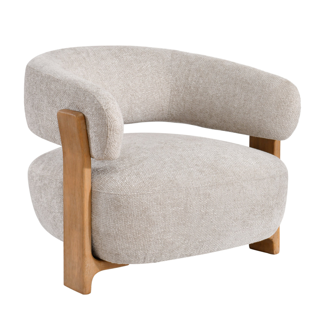 Mire Cream Fauteuil Legacy 15 Dove Rubber wood PTMD
