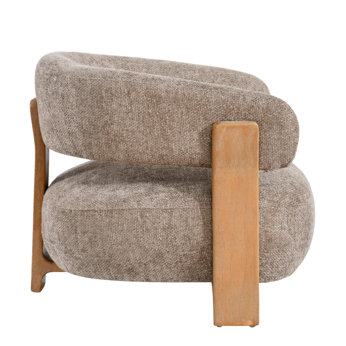 Mire Taupe Fauteuil Legacy 3 Mink Rubber wood PTMD