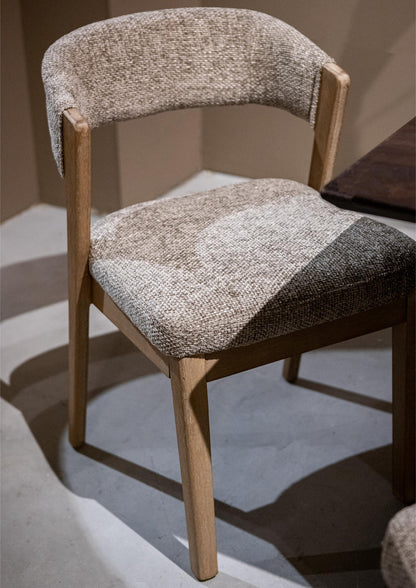 Eetkamerstoel Kael Taupe Legacy 3 Mink Rubberhout Set van 2PTMD