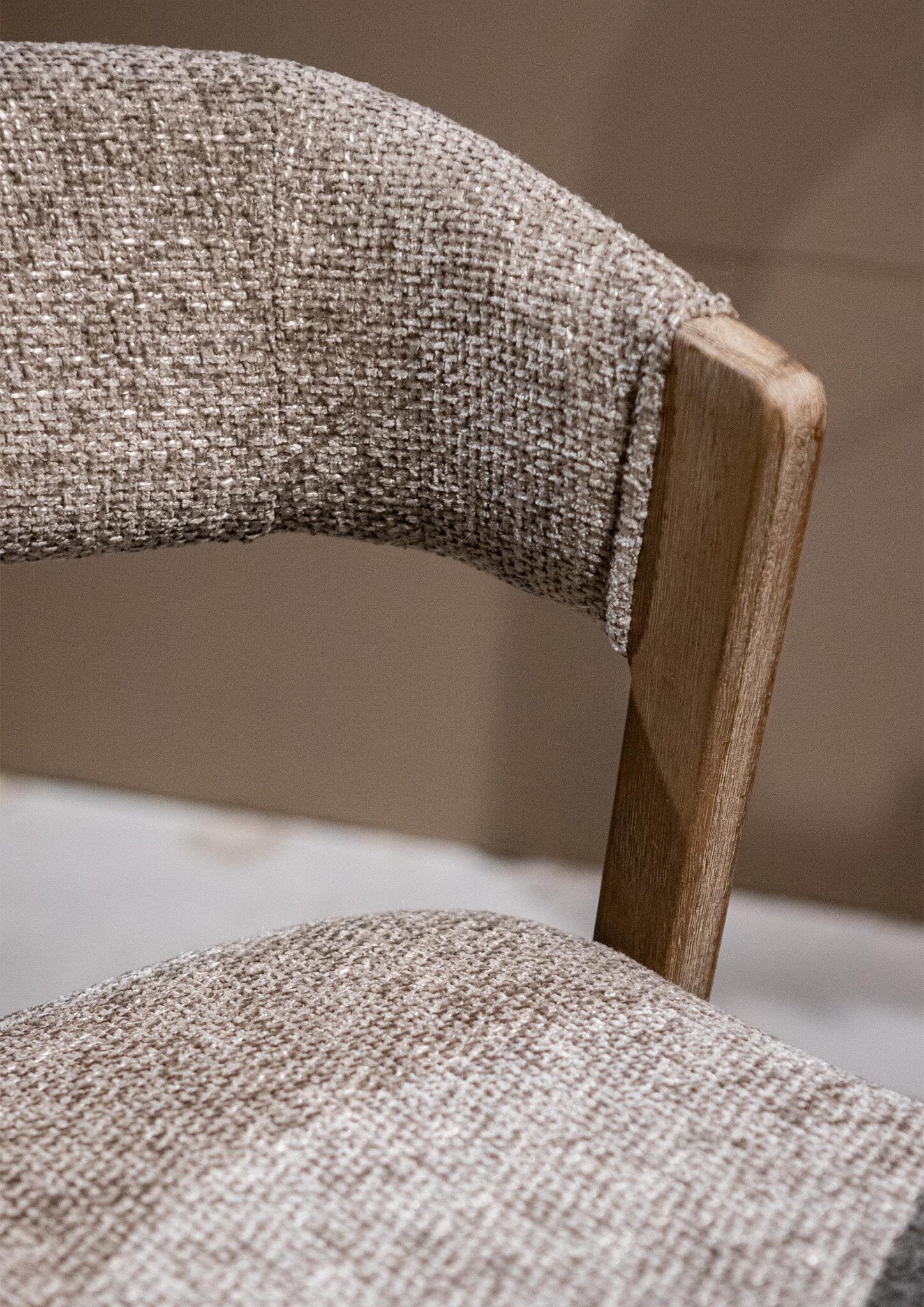 Eetkamerstoel Kael Taupe Legacy 3 Mink Rubberhout Set van 2PTMD
