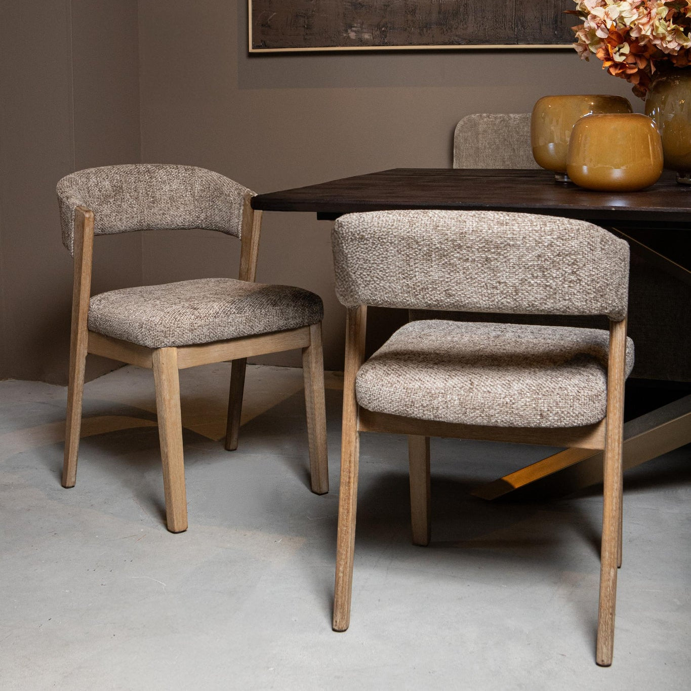 Eetkamerstoel Kael Creme Legacy 15 Dove Rubberhout PTMD