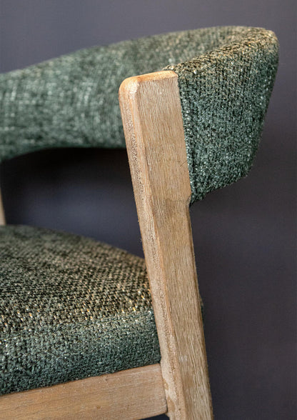 Eetkamerstoel Kael Groen Legacy 10 Olive Rubberhout Set van 2 PTMD