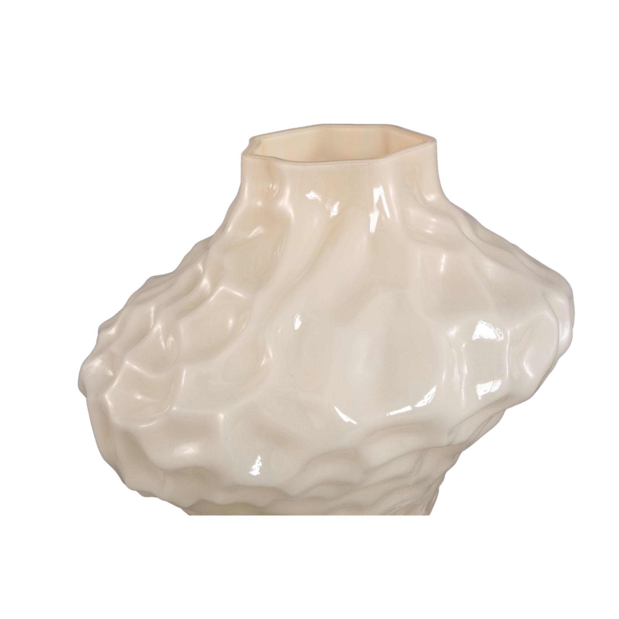 Vaas Moises Creme Onregelmatig glas Large PTMD