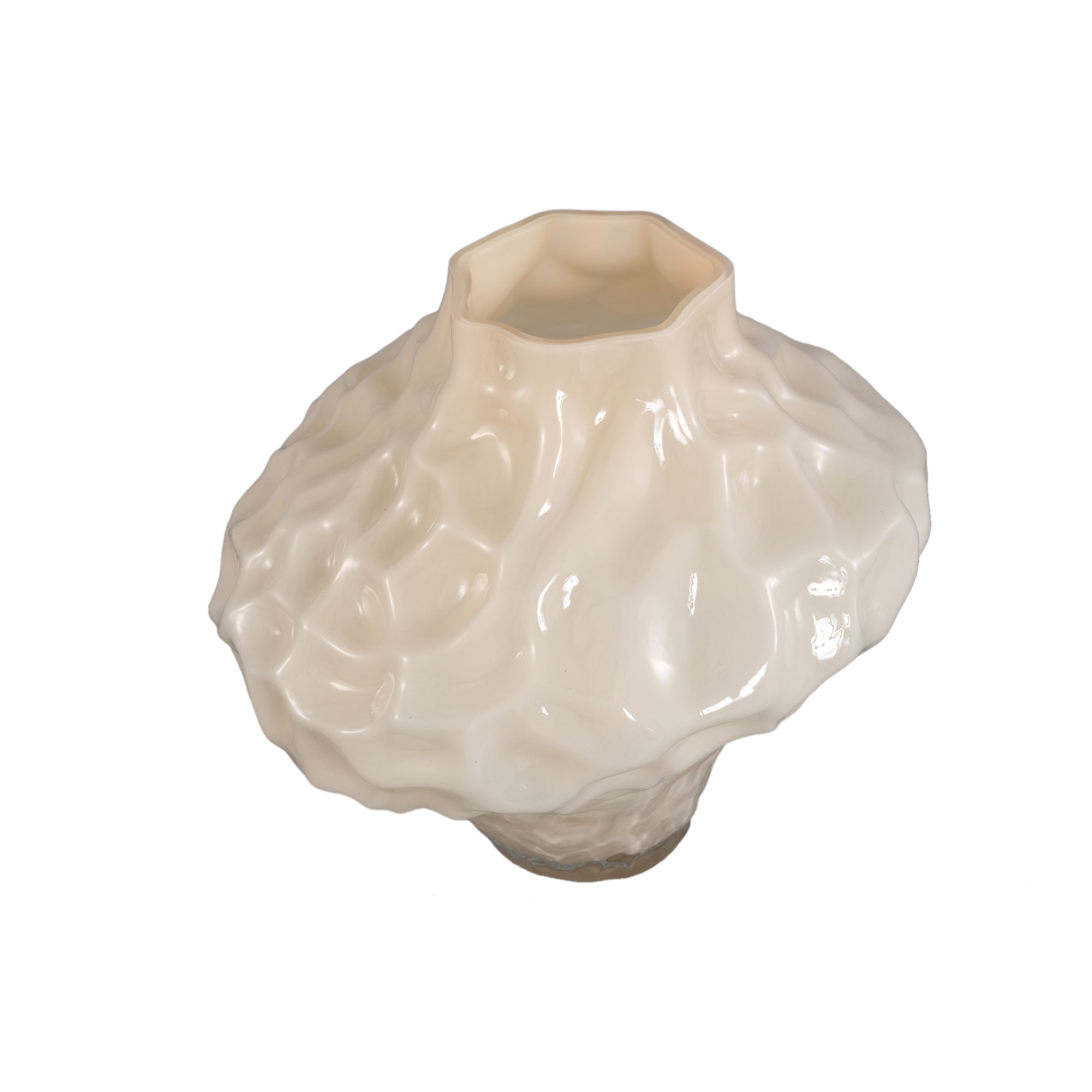 Vaas Moises Creme Onregelmatig glas Large PTMD