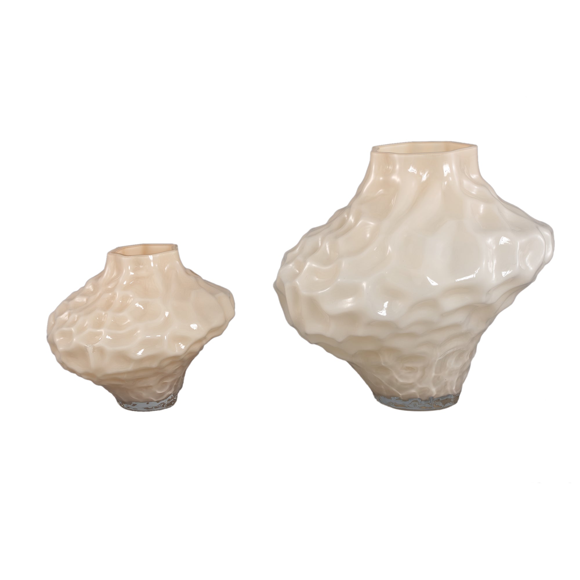 Vaas Moises Creme Onregelmatig glas Large PTMD