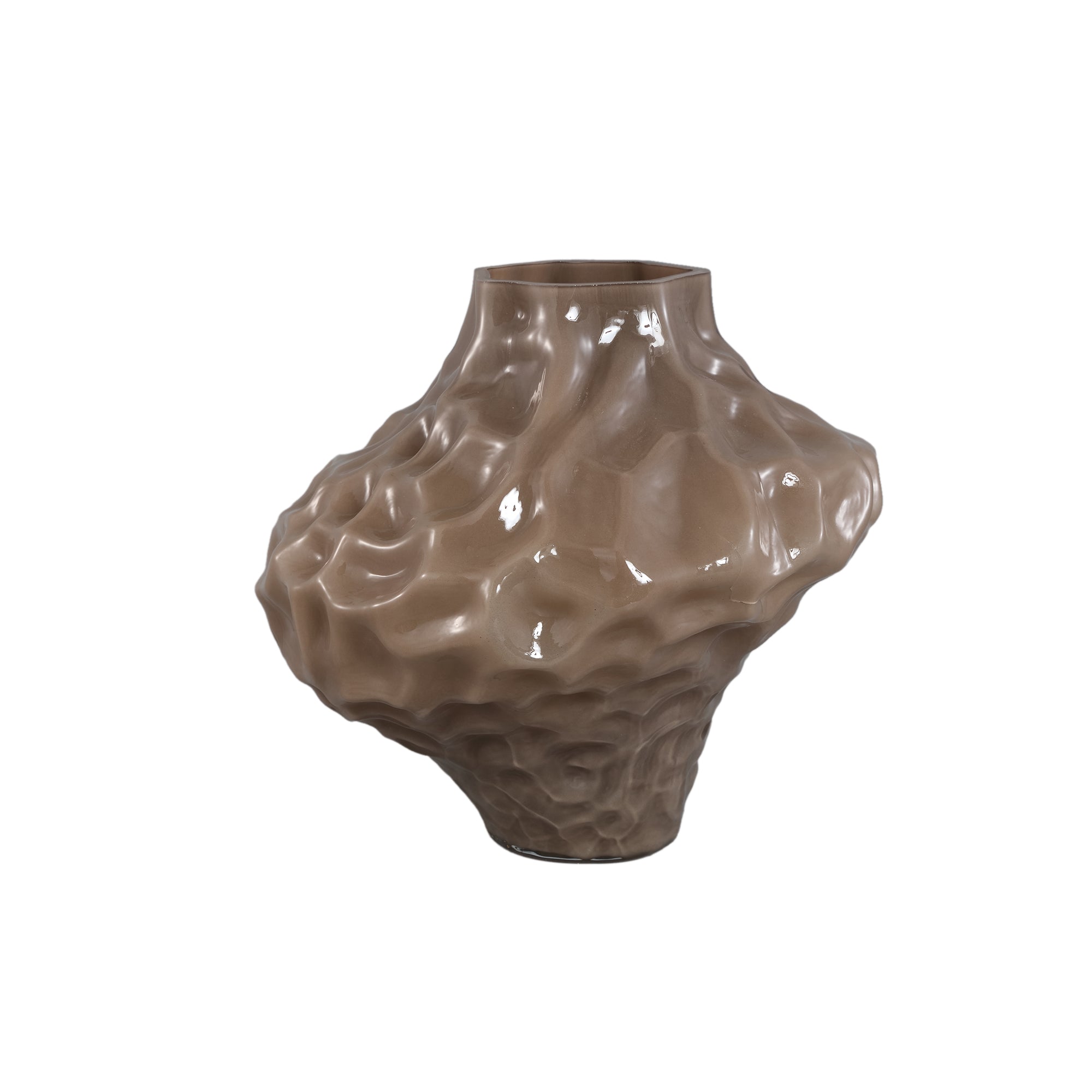 Vaas Moises Taupe Onregelmatig glas Large PTMD