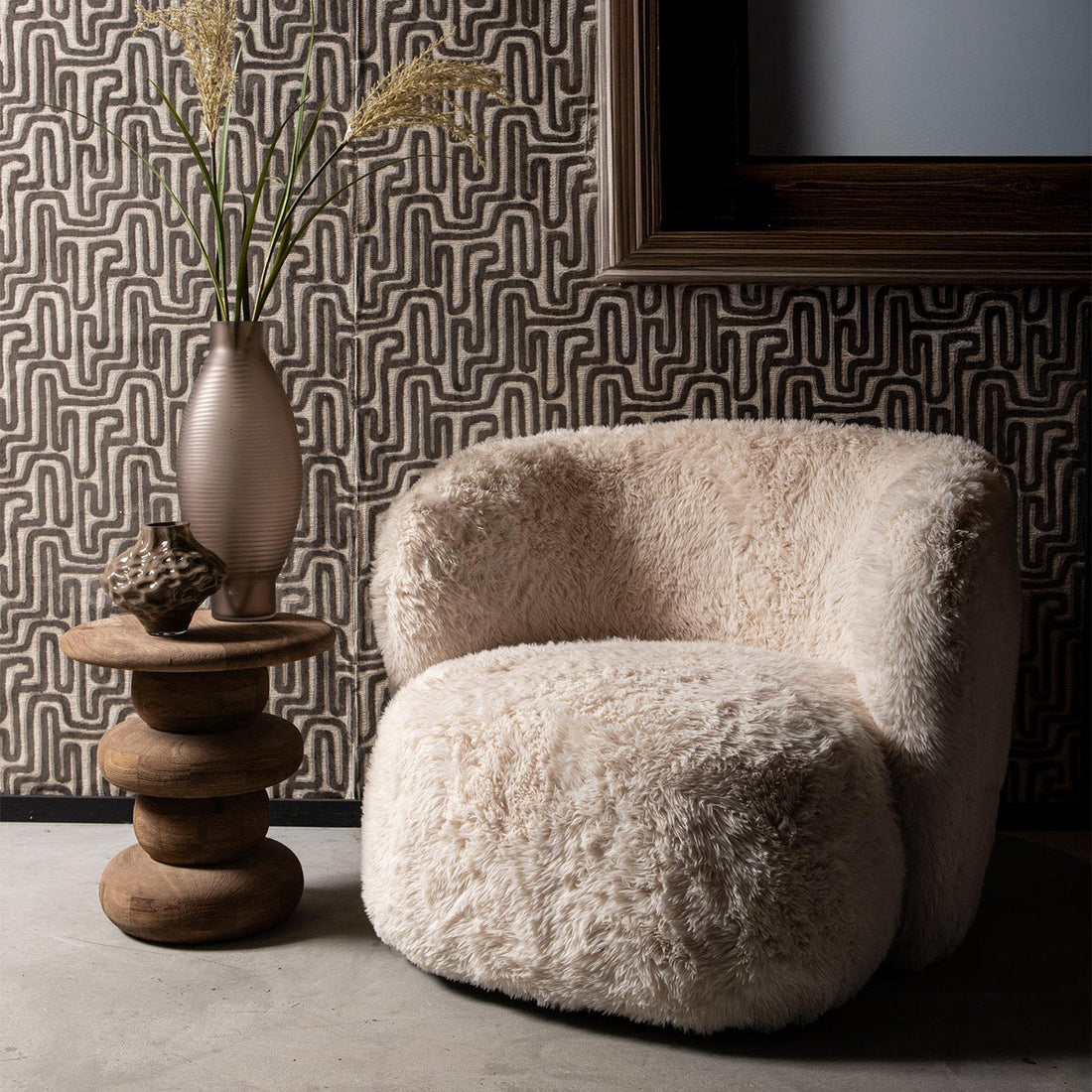 Fauteuil Aphrodite Small Beige Nep Bond PTMD