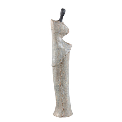 Roxey Beige Ceramic High Women Shaped Ornament L PTMD