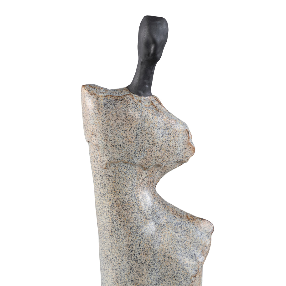 Roxey Beige Ceramic High Women Shaped Ornament L PTMD