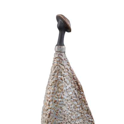 Yung Beige Ceramic Couple Ornament Set Of 2 PTMD